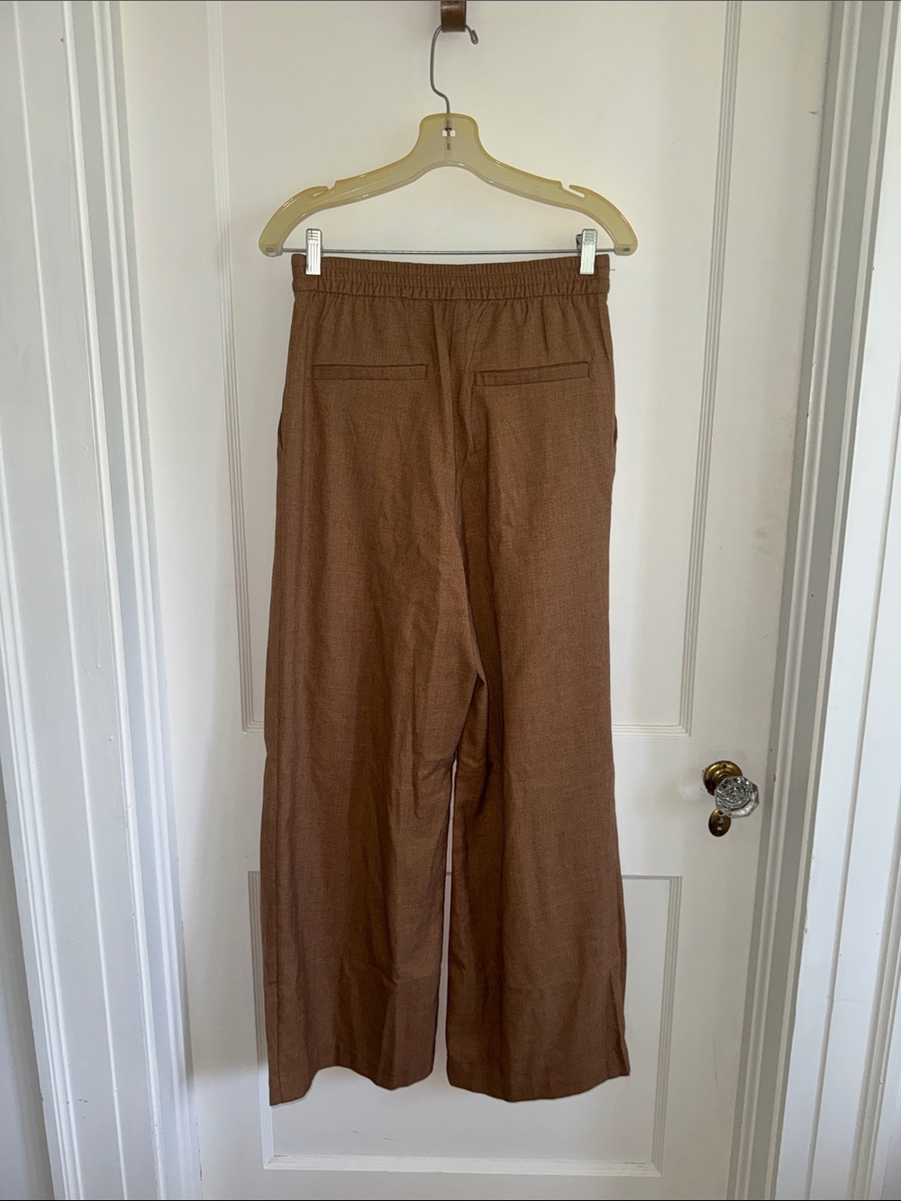 NWT H&M high-waist, wide-leg trousers w/elastic back. 29" inseam & 13" rise. - Picture 3 of 4